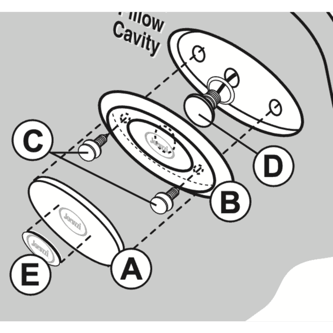 Jacuzze Fastener 2020 J300 Pillow Push-in