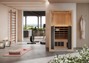 Home Infrared Sauna in a gym environment.