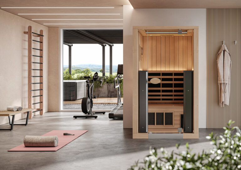 Home Infrared Sauna in a gym environment.